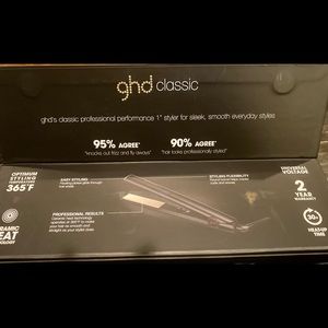 GHD classic flat iron styler, black, 1"